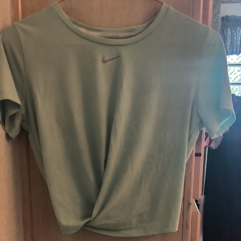 Nike Women's Green Crop Workout Top